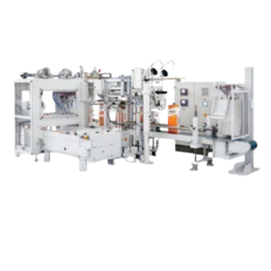 Compact open-mouth bagging system for efficient filling and weighing of free-flowing bulk materials into pre-made bags, supplied by Nahu Al Bilad with technology from Union Special Medway.